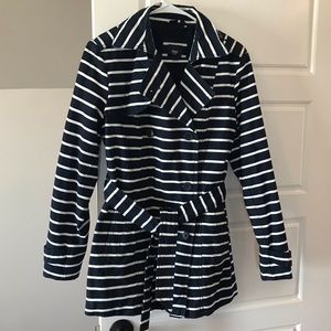GAP Striped Trench Coat